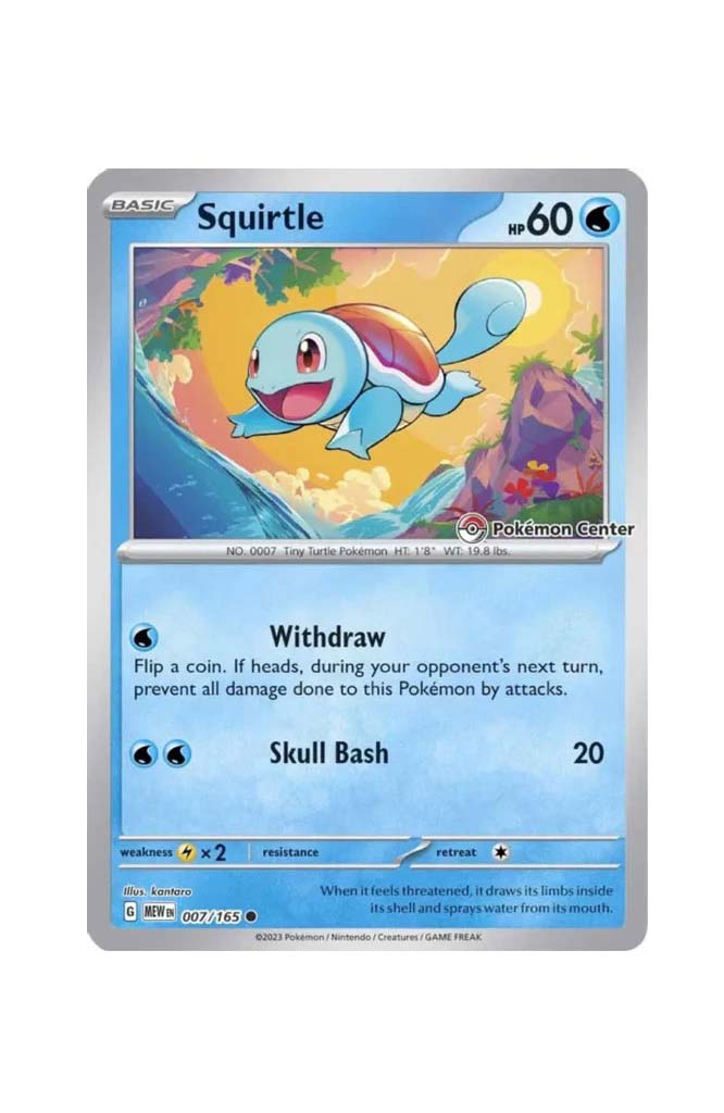 Squirtle Promo Foil Card Pokémon Center Exclusive – Comic Book Quest