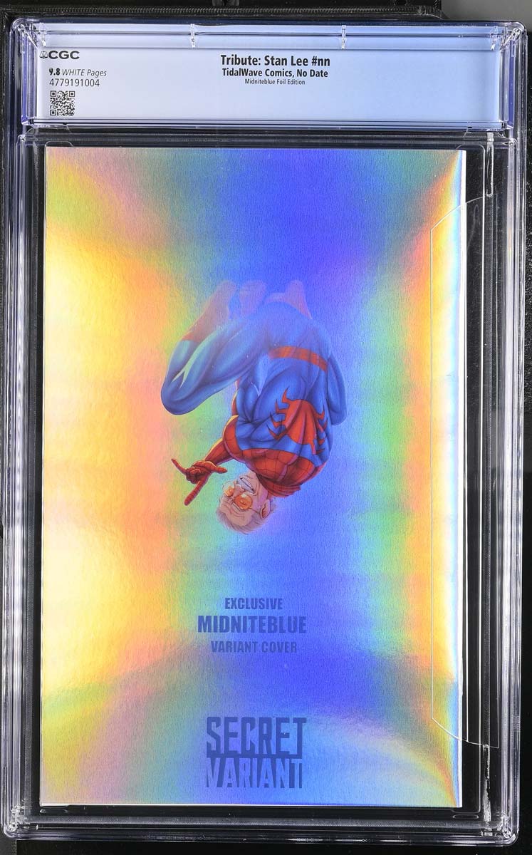 Spider Stan Lee #1 Midniteblue Secret Foil Variant #22/25 Back