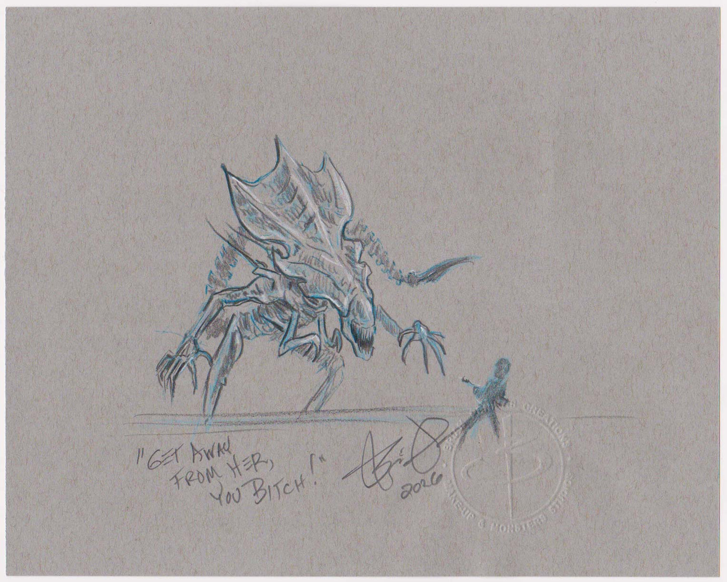 Aliens Original Art by Makeup Effects Artist Brian Penikas