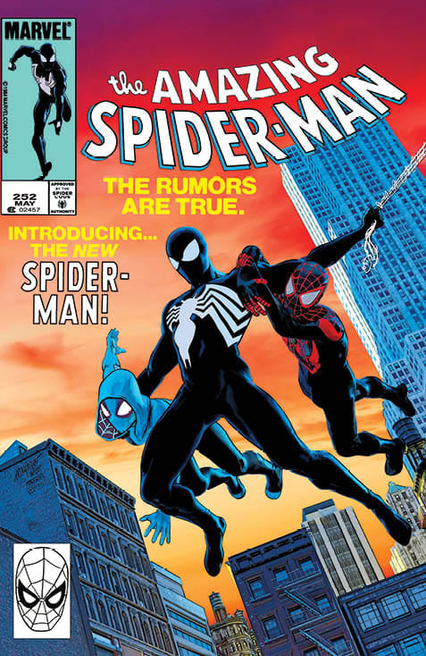 EDGE OF SPIDER-VERSE #2 FACSIMILE EDITION Mike Mayhew Studio Set of Cover A Trade Dress & Cover B Virgin Ghost Glow Signed with COA