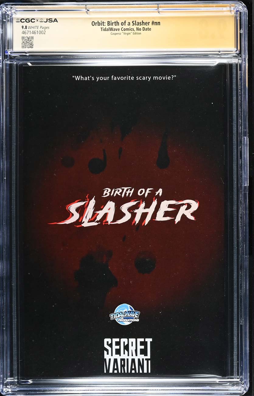 Birth of a Slasher #1 CGC 9.8 Jackson Caspersz Secret Virgin Varian