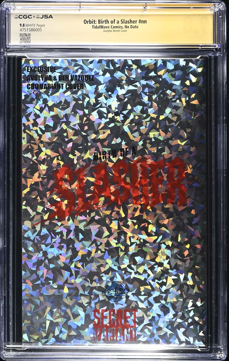 Birth of a Slasher #1 CGC 9.8 Cracked Ice Foil Variant Signed Child's Play #16/20