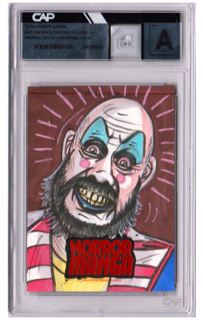 2026 Horror Legends "Horror Manga" Original Sketch Card of Captain Spaulding by Jilani 1/1