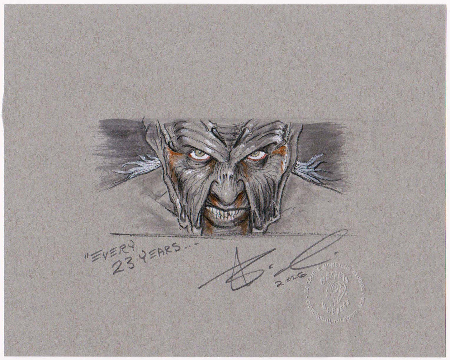 Jeepers Creepers Original Art by Makeup Effects Artist Brian Penikas