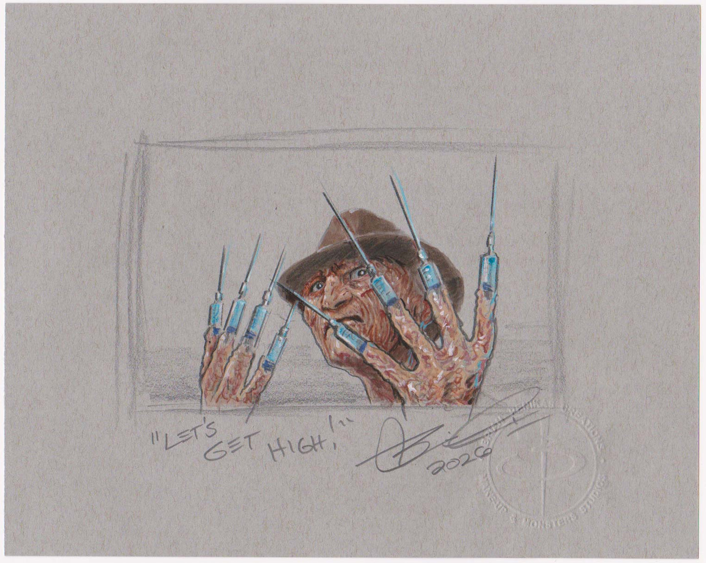 Freddy Krueger Original Art by Makeup Effects Artist Brian Penikas
