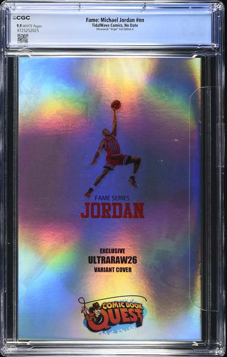 Michael Jordan #1 Fame Series CGC 9.9 Ultraraw26 CBQ Foil Variant #1/23 Back