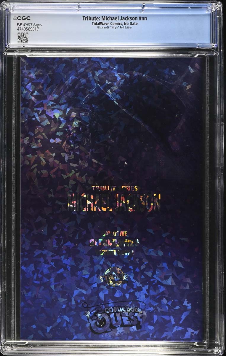 Michael Jackson #1 CGC 9.8 Ultraraw26 Secret Cracked Ice Variant #15/15 Back