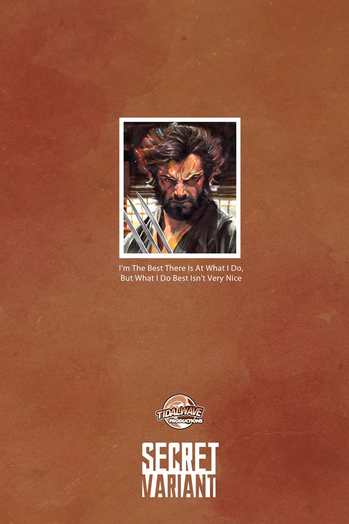 Hugh Jackman #1 Berto Martinez Secret "Battle Ready" Virgin Metal Variant Back