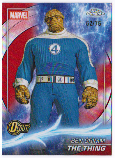 2025 Marvel Studios Ben Grimm The Thing 62/76 Topps Chrome Debut