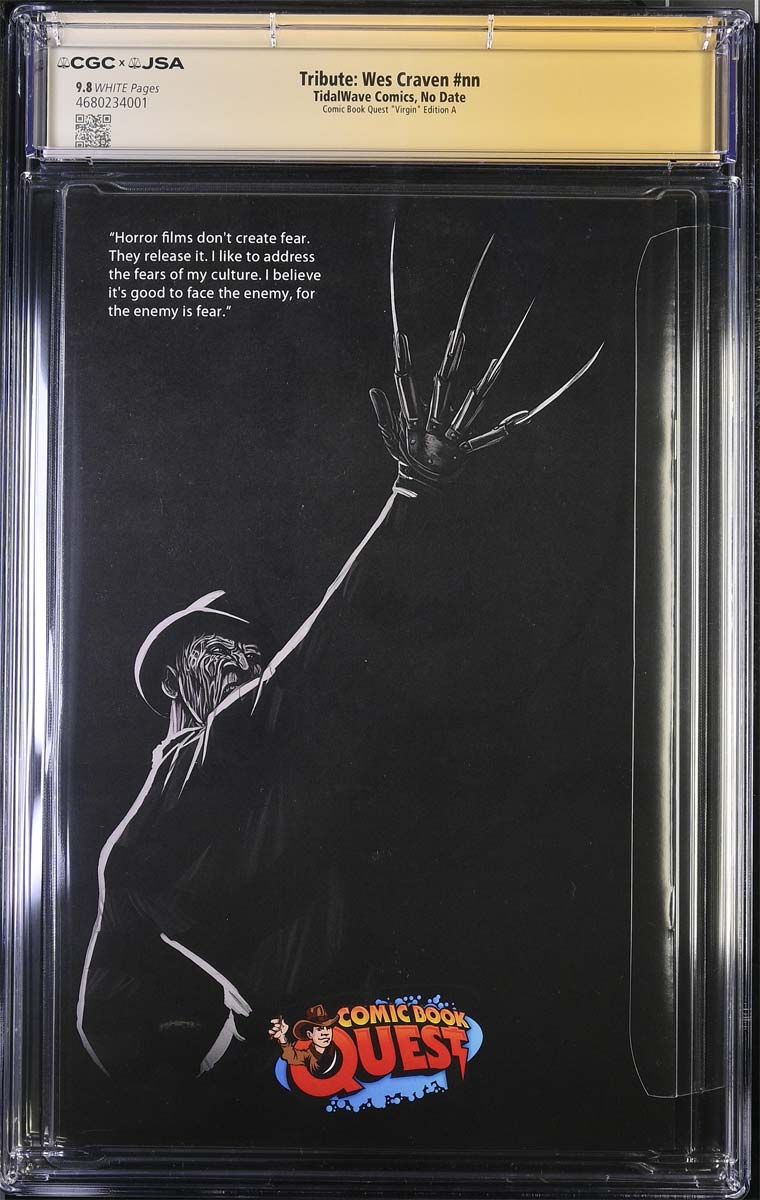 Wes Craven #1 CGC 9.8 Ben Vazquez Virgin Variant (Signed by Vazquez) #1/40