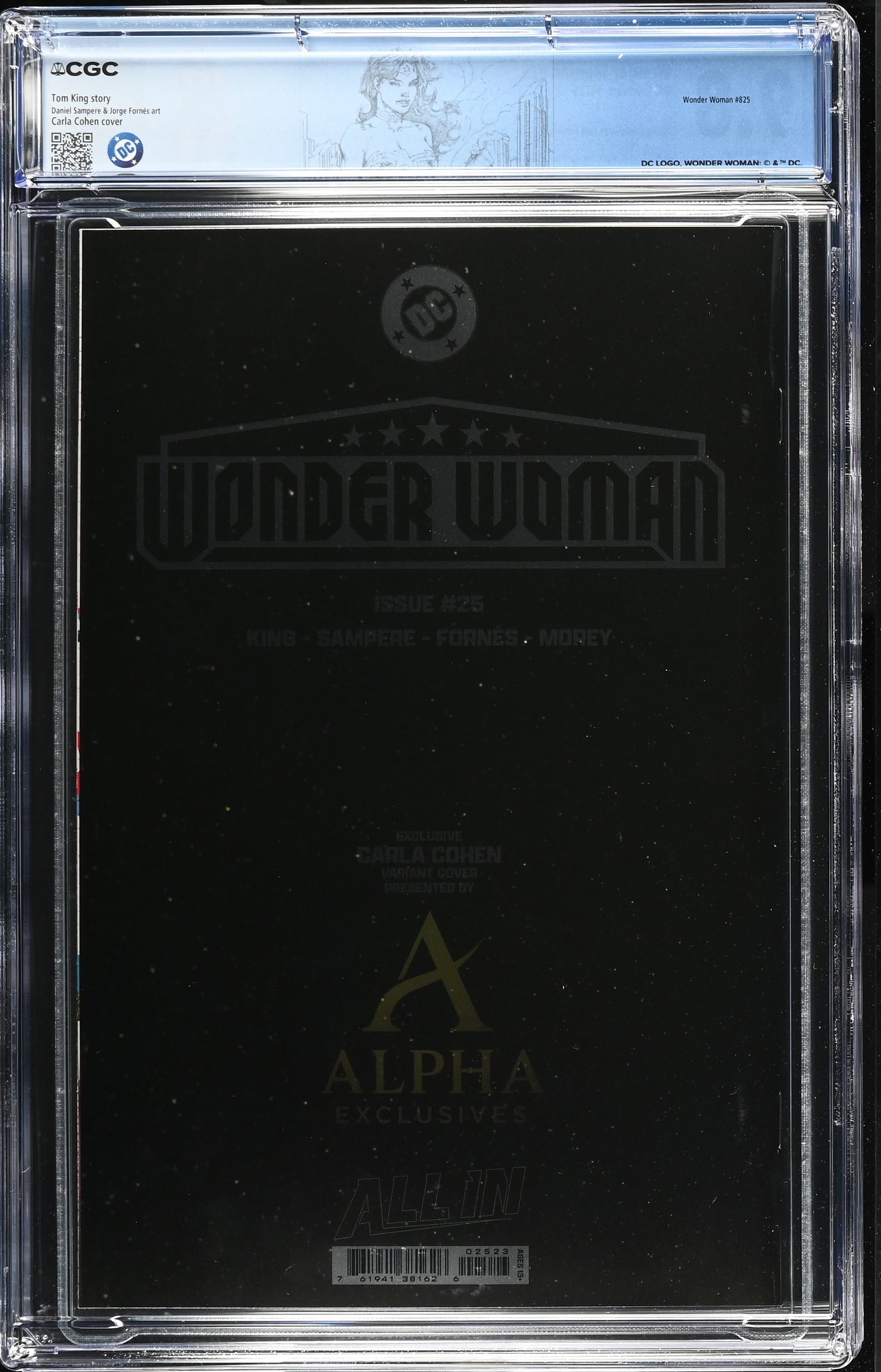 Wonder Woman #25 CGC 9.8 Carla Cohan NYCC Foil Variant 1st App Matriarch Back