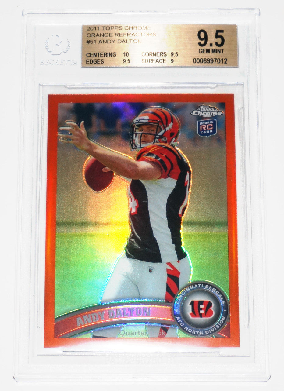 2011 Topps Chrome Andy Dalton Orange Refractors Rookie BGS 9.5