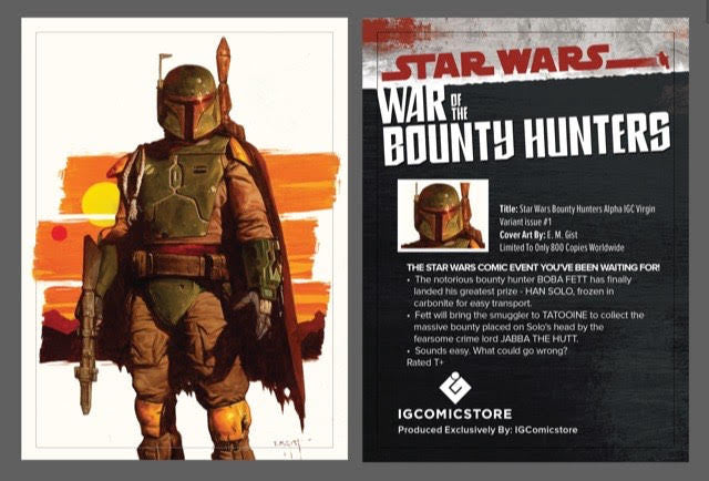 Star Wars War of the Bounty Hunters Alpha #1 E.M. Gist Virgin Variant