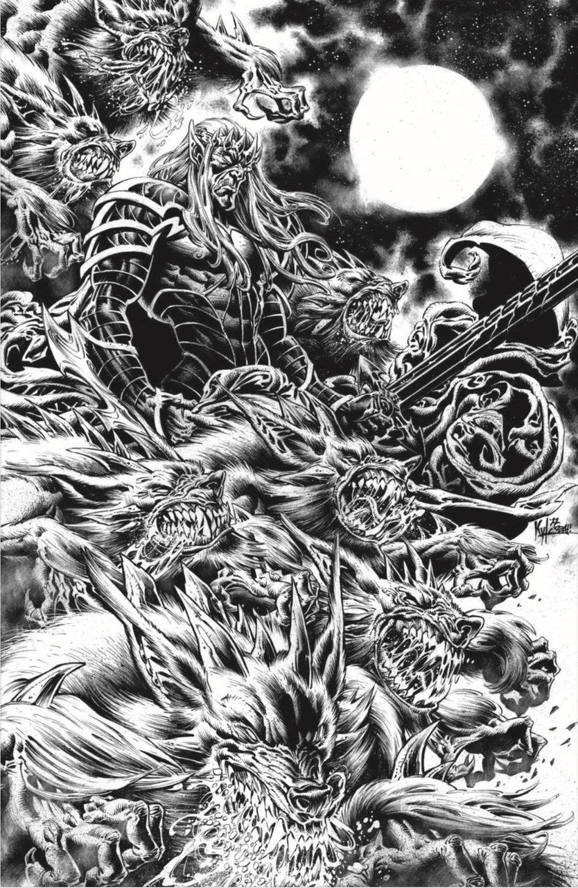 Book of Shadows #1 Kyle Hotz B&W Virgin Variant