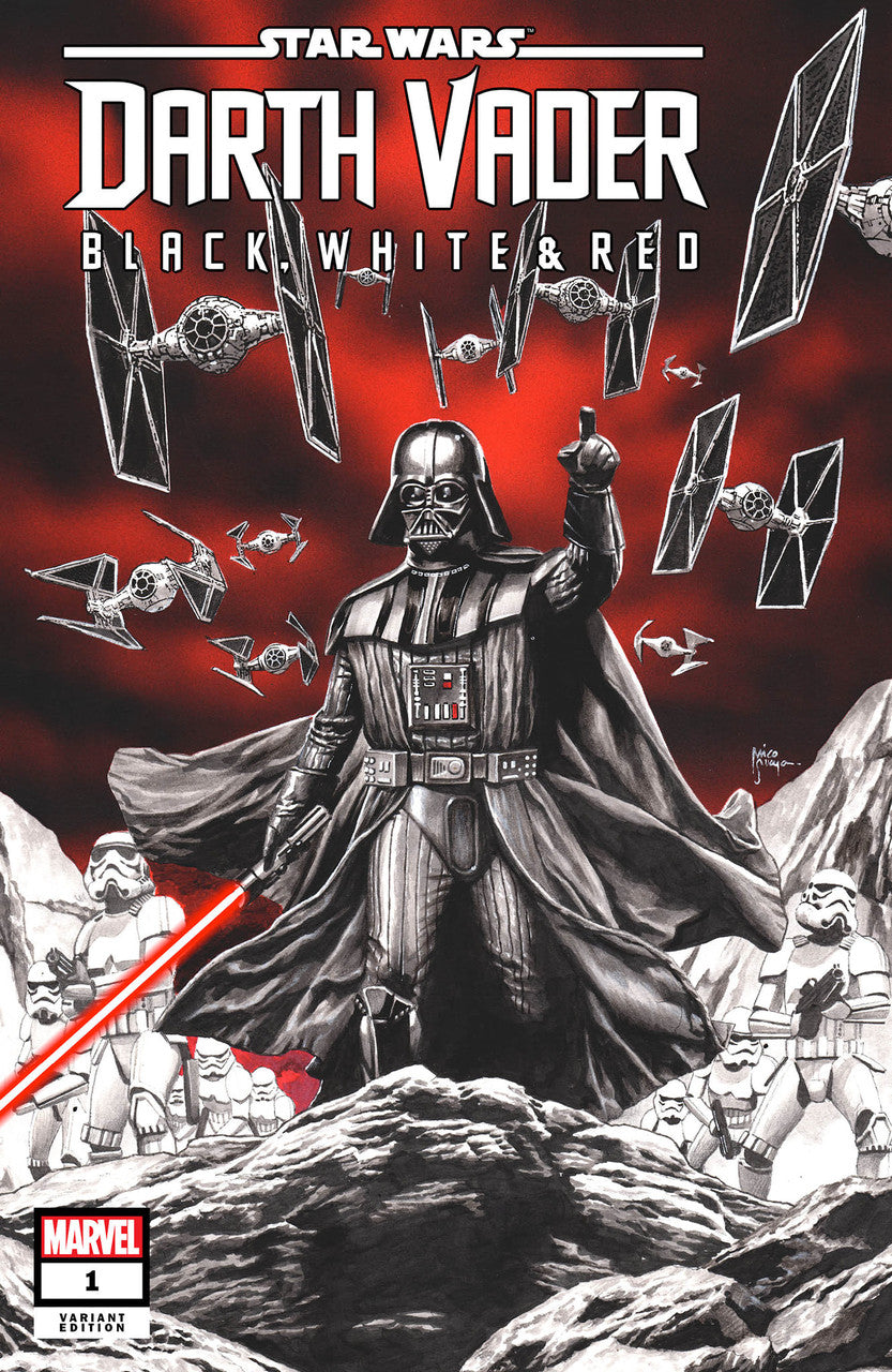 Darth Vader Black White & Red #1 Mico Suayan Variant SET