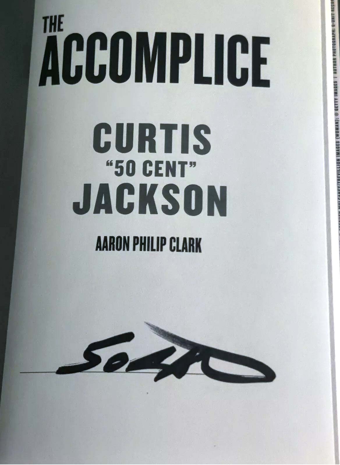 The Accomplice 1st Edition HC Signed by 50 Cent "Curtis Jackson"