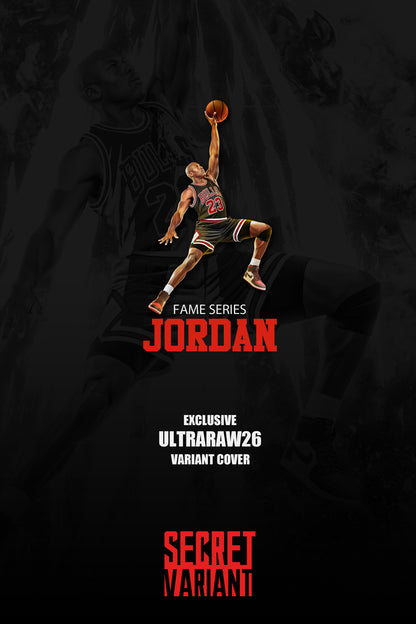 Michael Jordan #1 Fame Series Ultraraw26 Secret Foil Black Jersey Variant Back