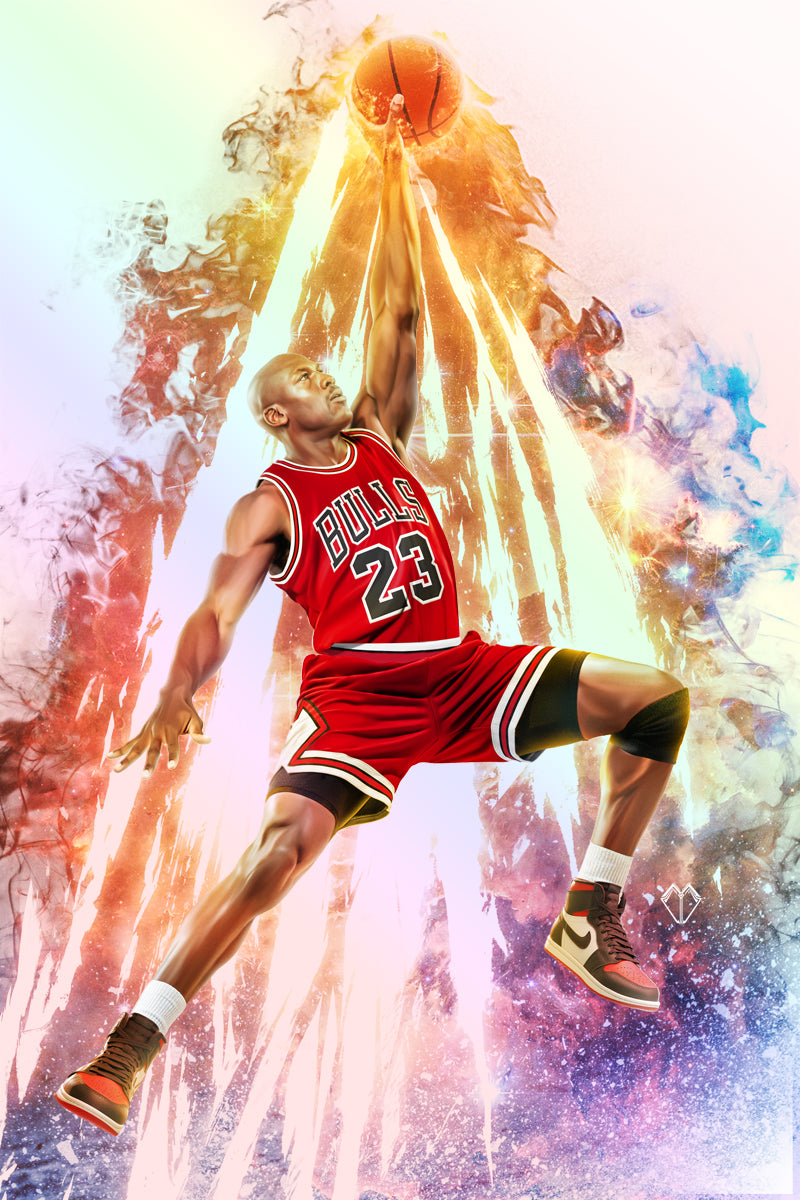 Michael Jordan #1 Fame Series Ultraraw26 CBQ Foil Variant LTD 23