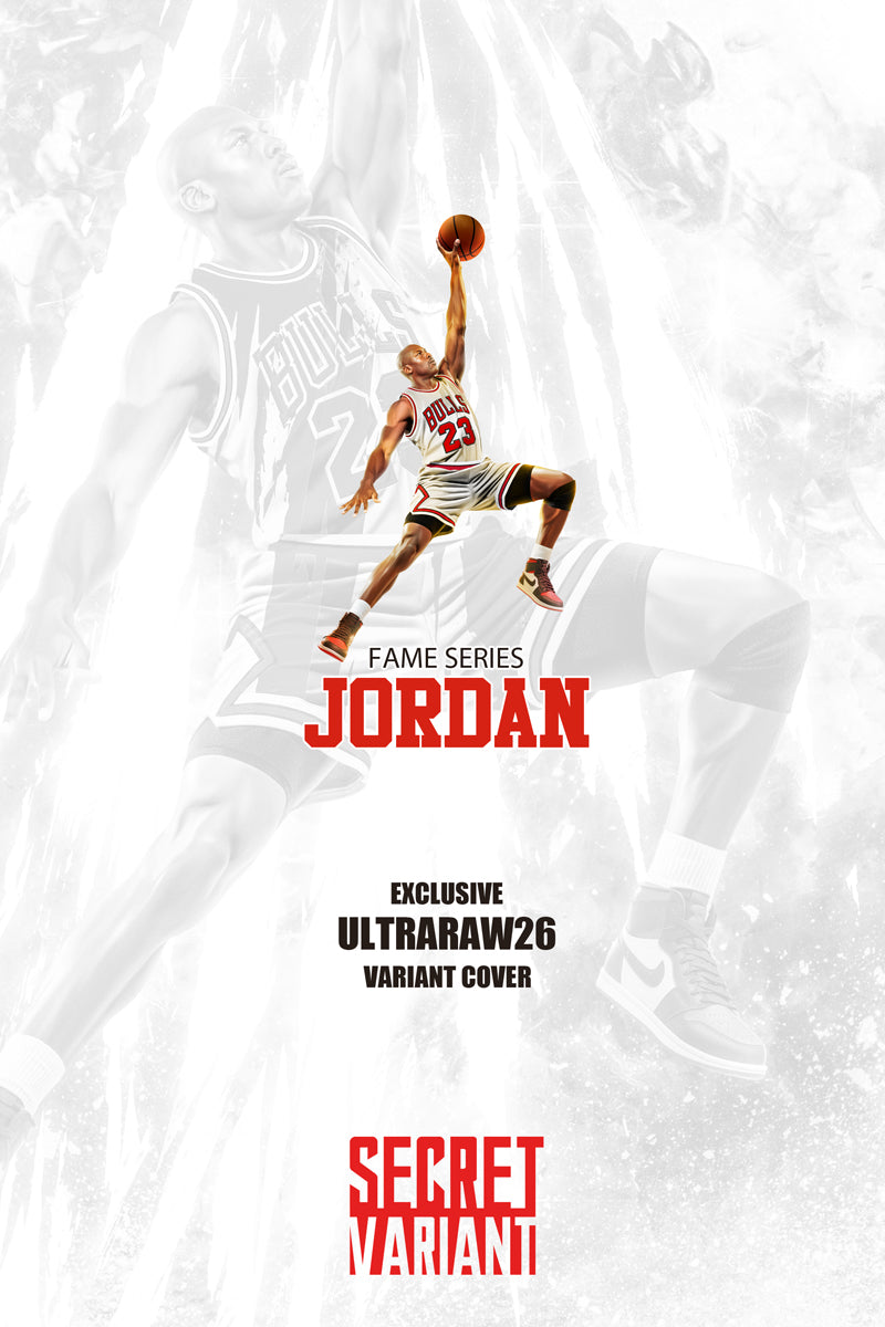 Michael Jordan #1 Fame Series Ultraraw26 Secret Spot Foil White Jersey Variant LTD 12