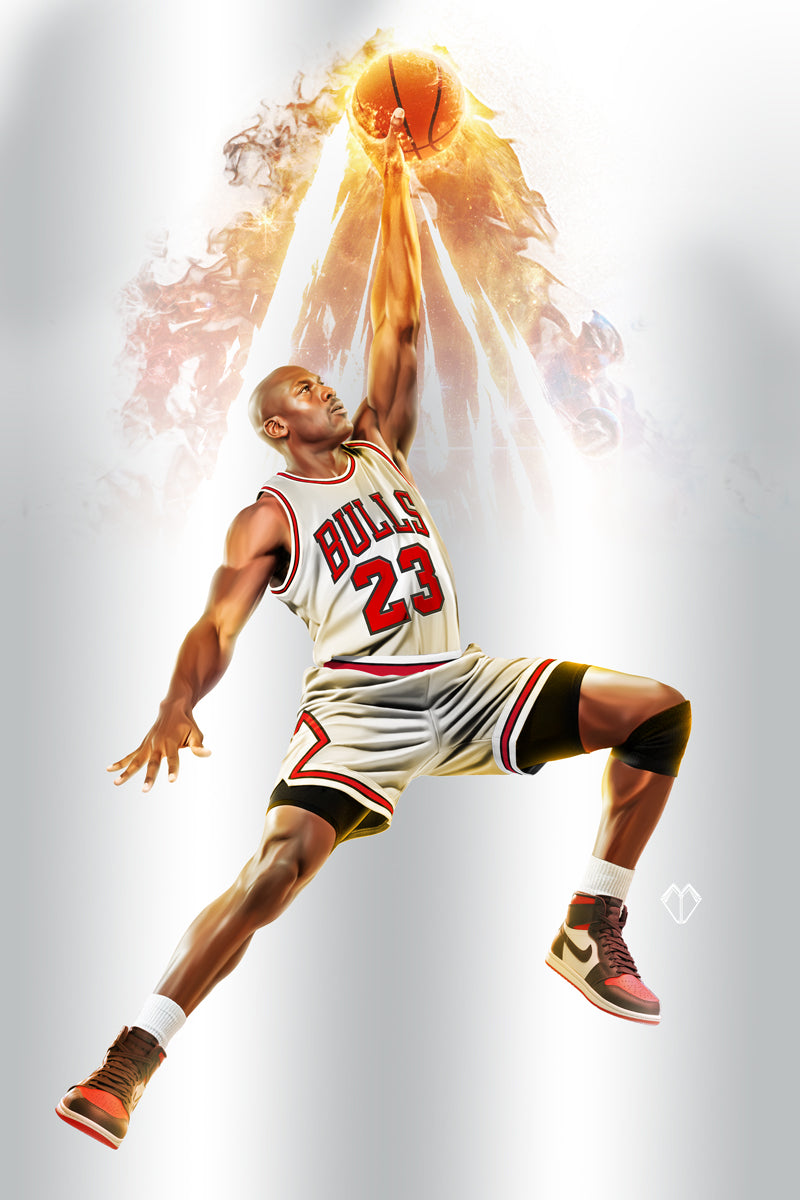 Michael Jordan #1 Fame Series Ultraraw26 Secret Spot Foil White Jersey Variant LTD 12