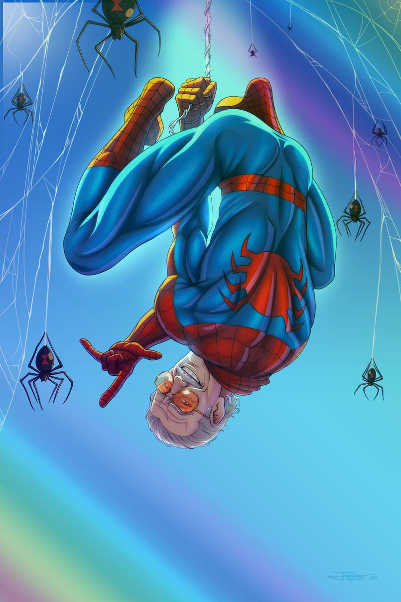 Spider Stan Lee #1 Midniteblue Secret Foil Variant LTD 25