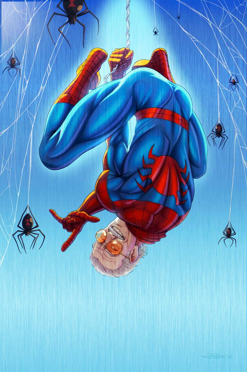 Spider Stan Lee #1 Midniteblue Secret Metal Variant LTD 5