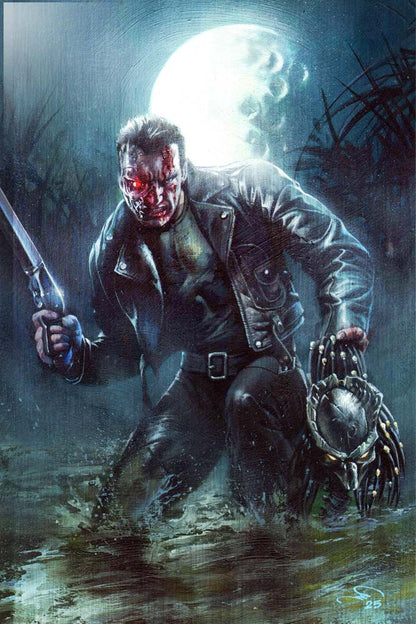 Arnold Schwarzenegger #1 Humam Qutub Secret "T-800s Revenge" Metal Virgin Variant