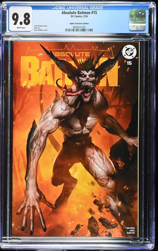 Absolute Batman #15 Dave Wilkins Trade Variant CGC 9.8 1st Absolute Joker