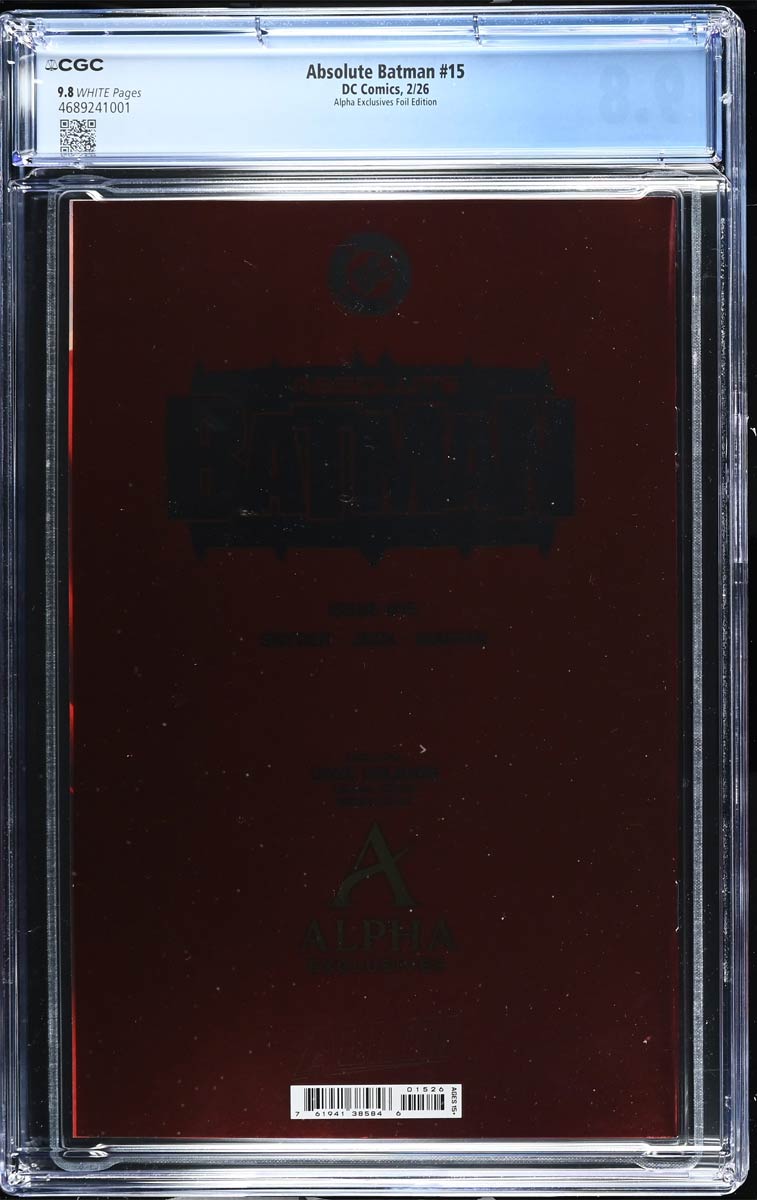 Absolute Batman #15 Dave Wilkins Spot Foil Variant CGC 9.8 1st Absolute Joker Back