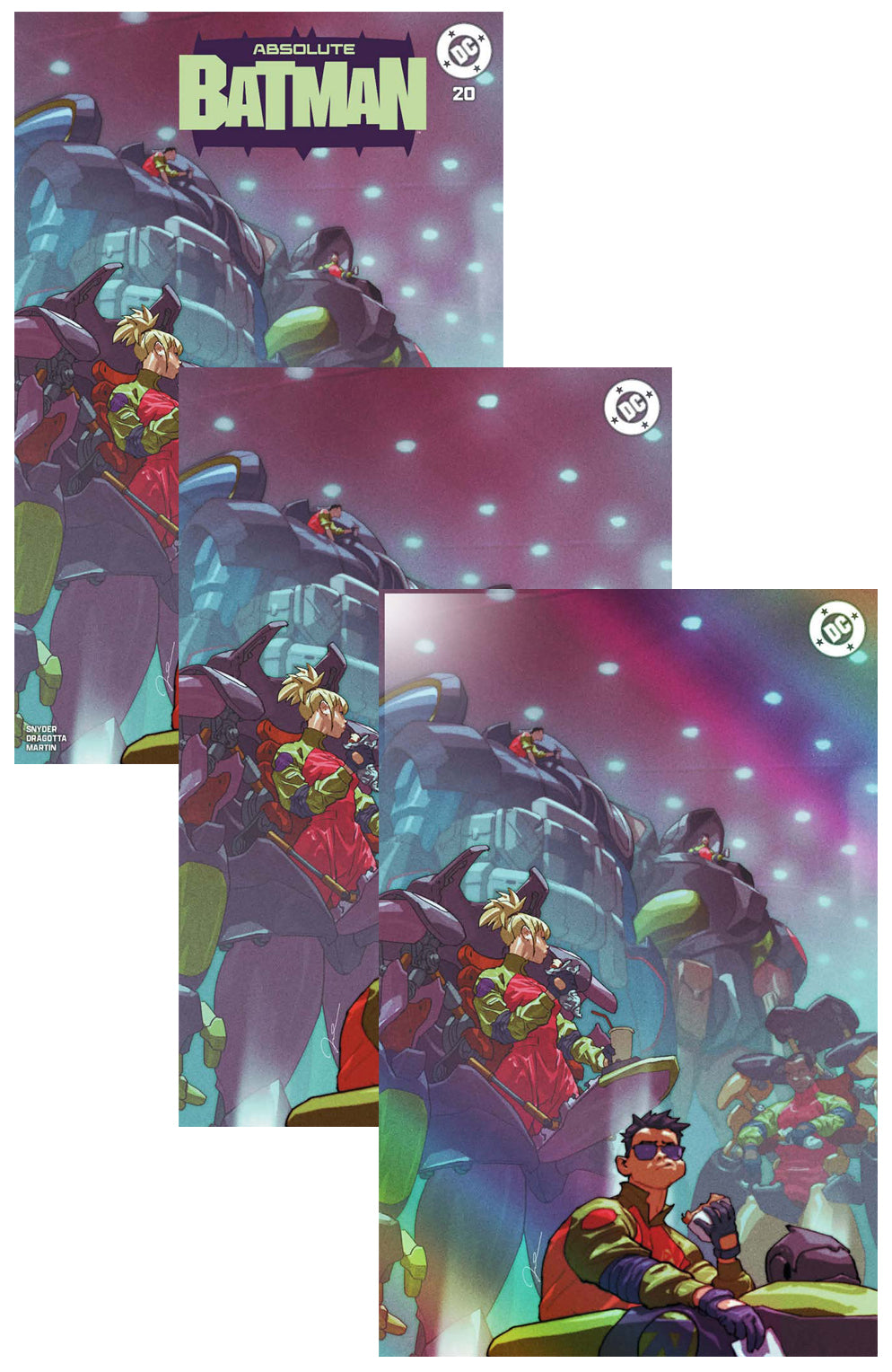 Absolute Batman #20 Gerald Parel A,B,C Master Variant SET 1st Absolute Robin