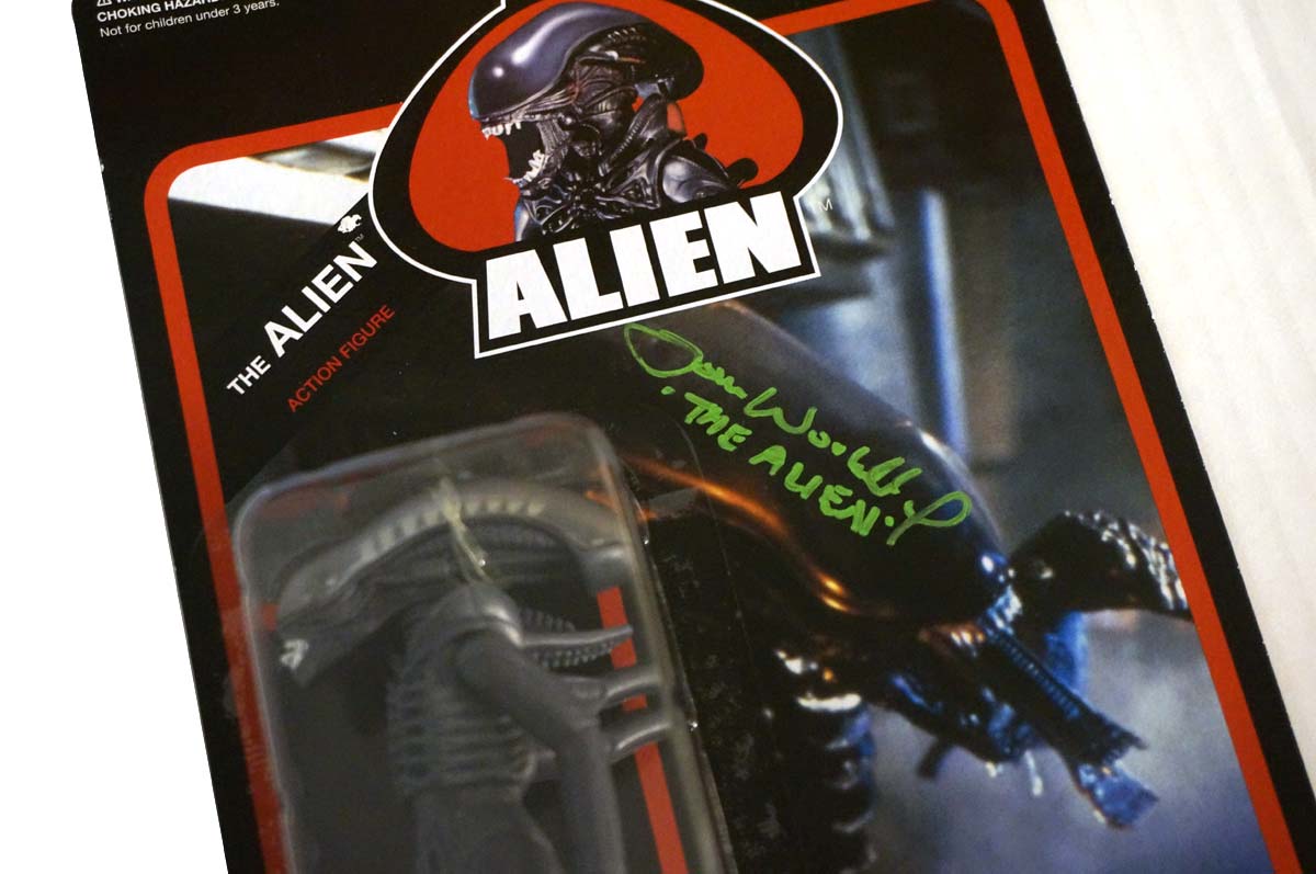 Alien Action Figure Signed by Tom Woodruff Jr. Reaction Super 7 Figures
