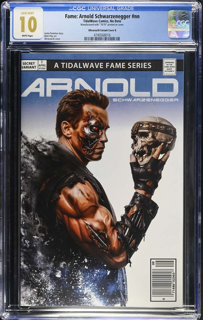 Arnold Schwarzenegger #1 CGC 10 Ultraraw26 Secret Blue Error Variant #70/70