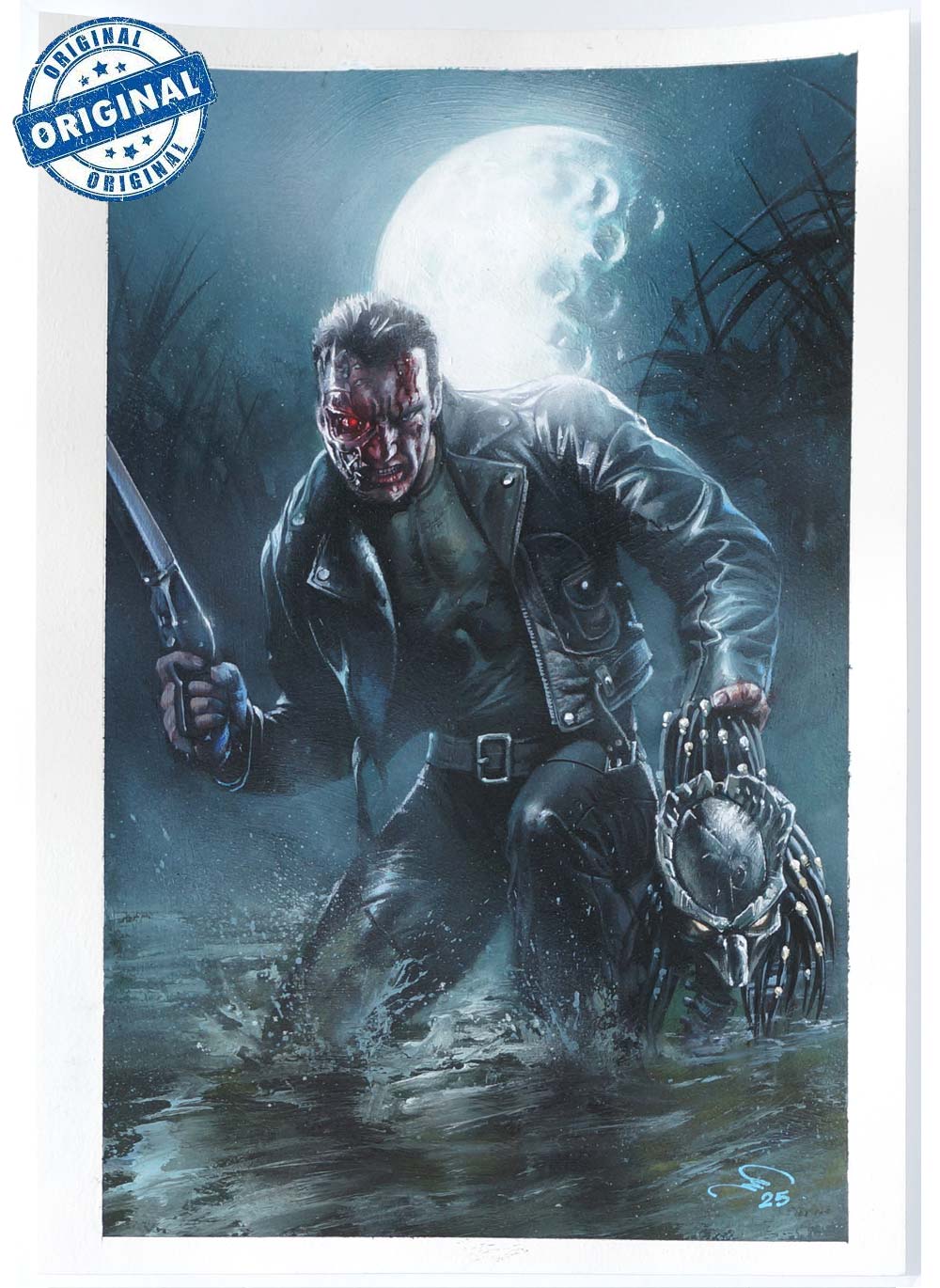 Arnold Schwarzenegger "T-800s Revenge" Original Cover Art by Humam Qutub