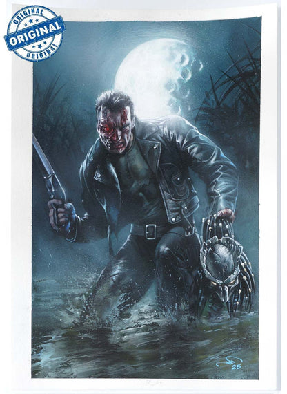 Arnold Schwarzenegger "T-800s Revenge" Original Cover Art by Humam Qutub