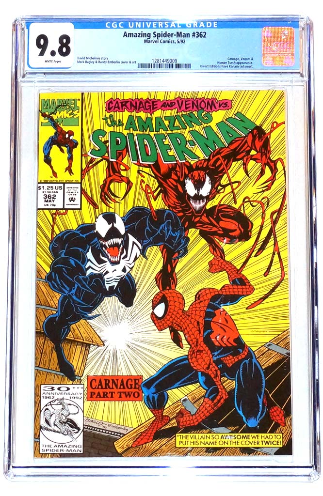 Amazing Spider-Man #362 CGC 9.8 2nd Carnage