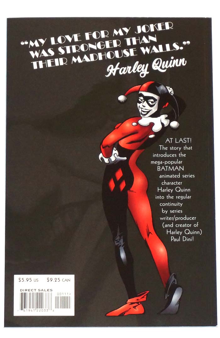 Batman Harley Quinn 1st Print Back 1st Harley Quinn