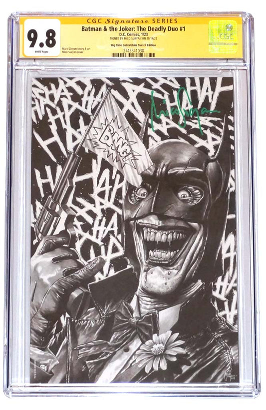 Batman and the Joker Deadly Duo #1 CGC 9.8 Mico Suayan Variant Signed