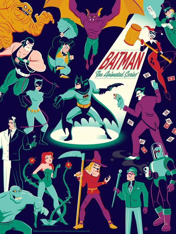 Batman The Animated Series Screen Print by Dave Perillo LTD 150