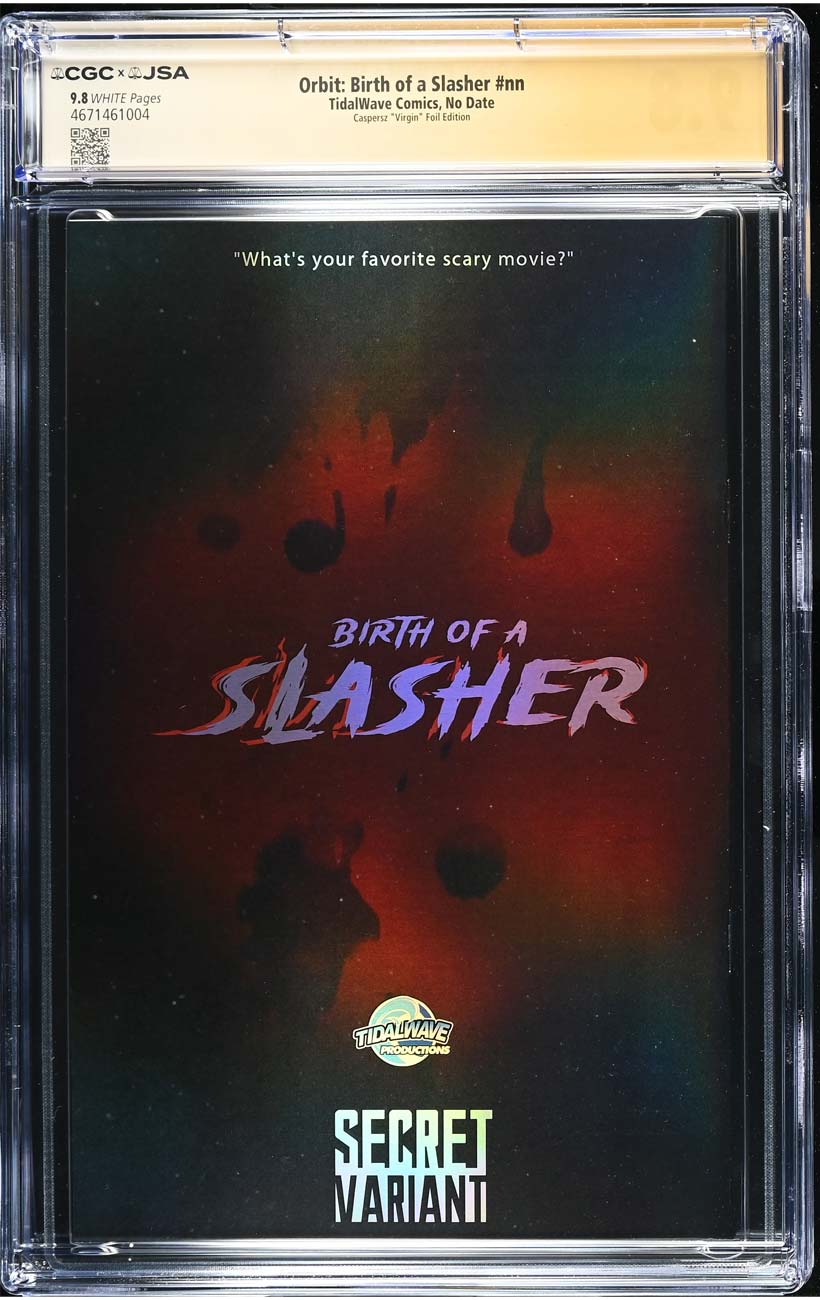 Birth of a Slasher #1 CGC 9.8 Caspersz Secret Foil Variant Signed by CJ Graham #30/30