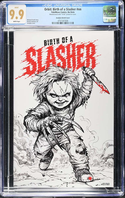 Birth of a Slasher #1 CGC 9.9 Avoltha Sketch Variant #17/60