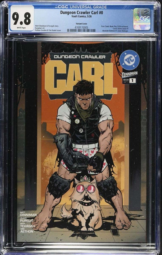 Dungeon Crawler Carl #0 CGC 9.8 Absolute Batman Homage Variant