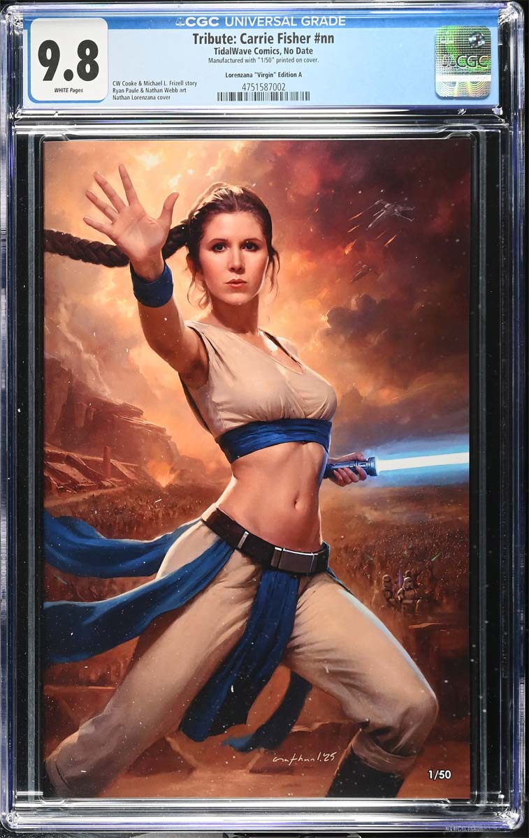 Carrie Fisher #1 CGC 9.8 Nathan Lorenzana "Our Princess" Virgin Variant #1/50