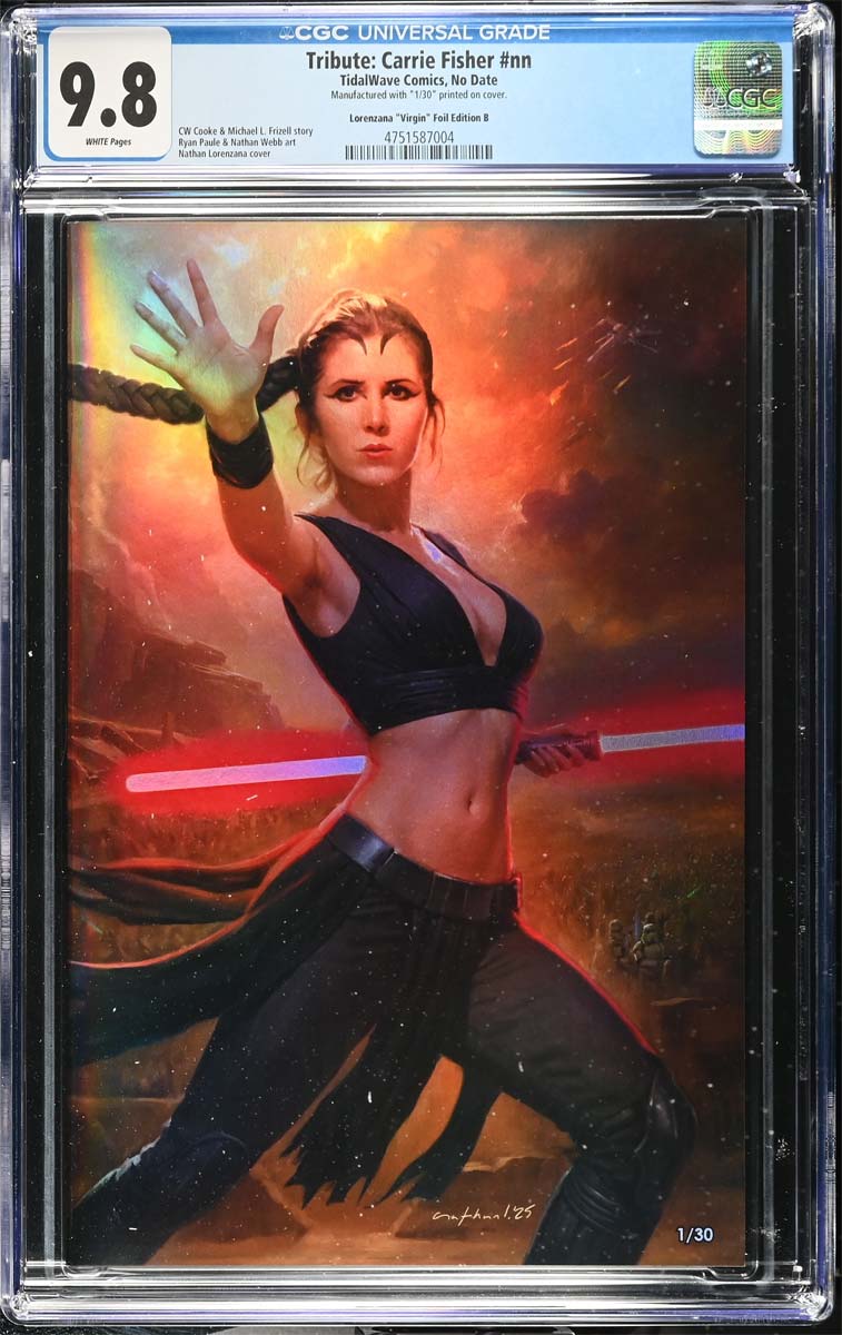 Carrie Fisher #1 CGC 9.8 Nathan Lorenzana "Dark Side" Virgin Foil Variant #1/30