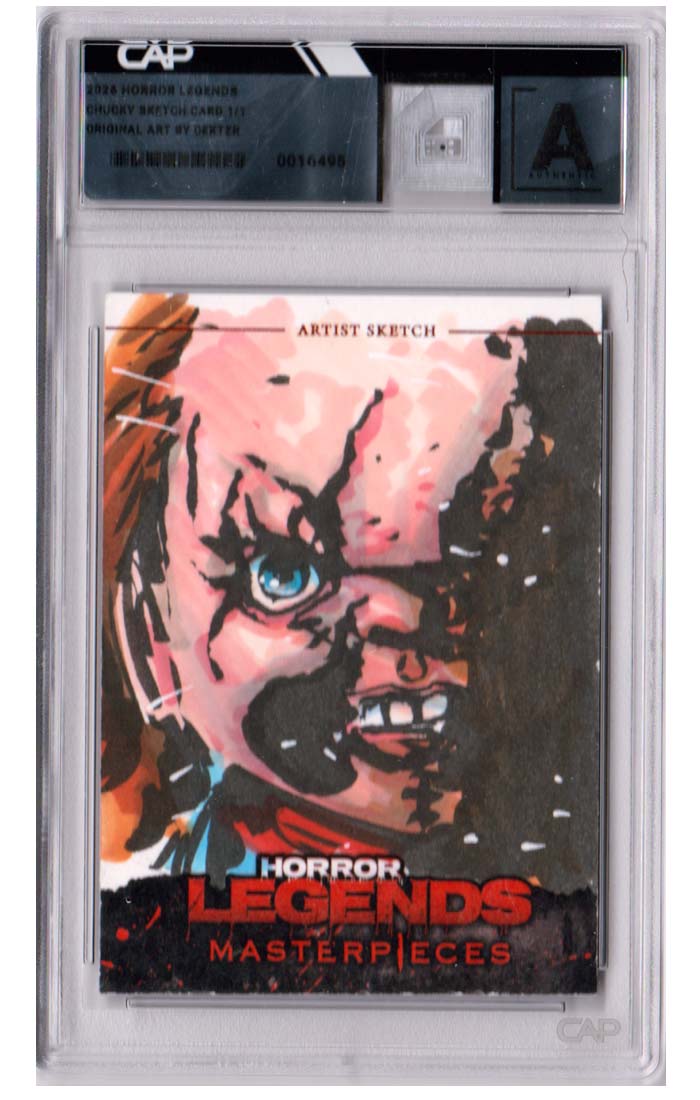 2026 Horror Legends Original Sketch Card of Chucky by Dexter 1/1