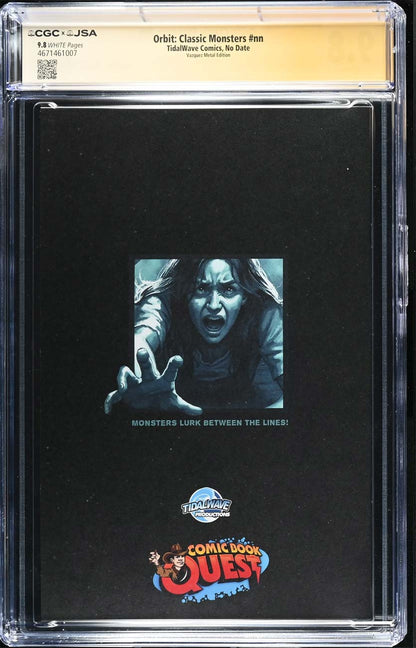 Classic Monsters #1 CGC 9.8 GTA Metal Variant Signed Nicotero & Savini Back
