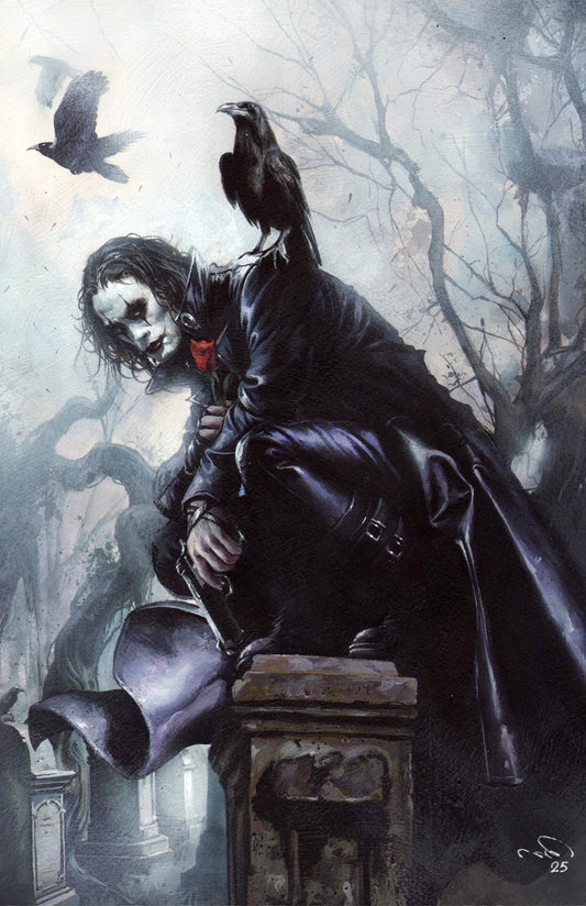 The Crow 11x17 Silver Foil Print by Humam Qutub Limited Poster LTD 25