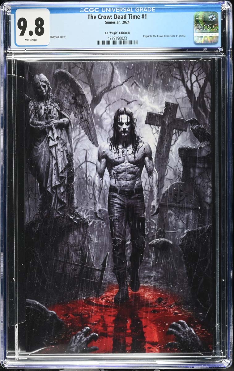 The Crow Dead Time #1 CGC 9.8 Rudy AO Secret Color Splash Variant #1/30