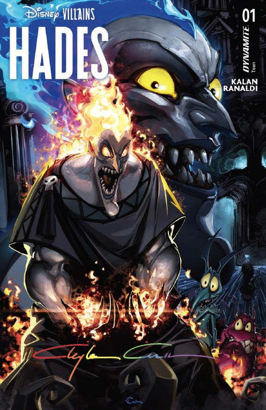 Disney Villains Hades #1 Clayton Crain Trade Variant Signed LTD 250