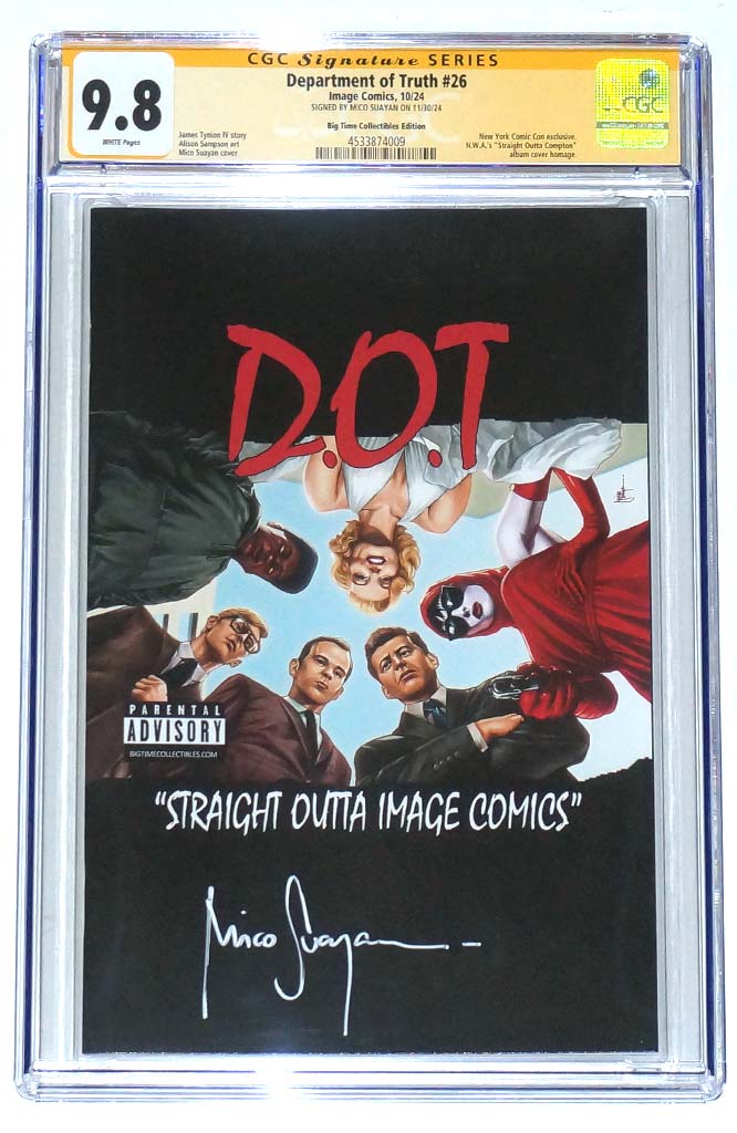 Department of Truth #26 CGC 9.8 Mico Suayan Hip-Hop Variant Signed Suayan