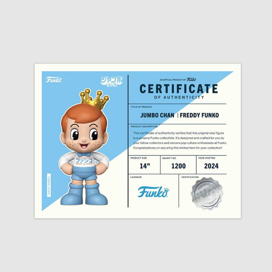 Jumbo Chan Freddy Funko 14'' Rare Vinyl Collectible COA